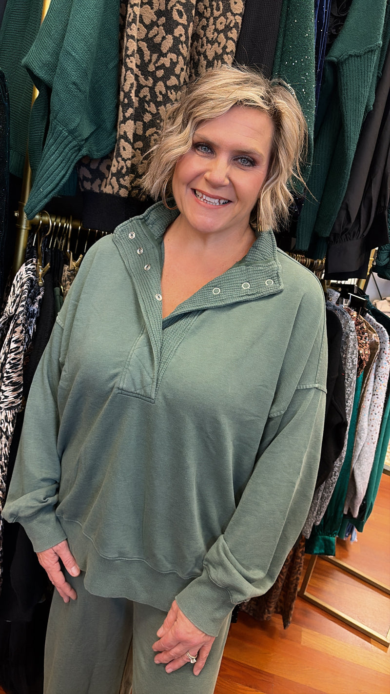 Feeling Good Green Sweatshirt