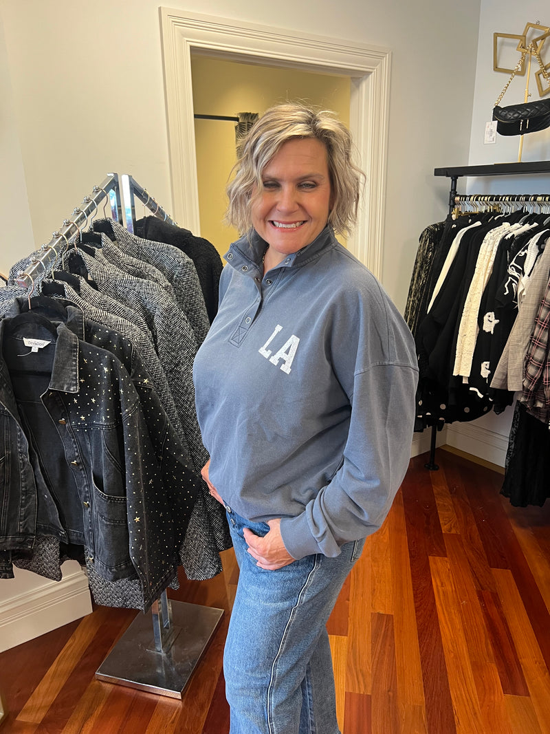 LA Button Up Sweater