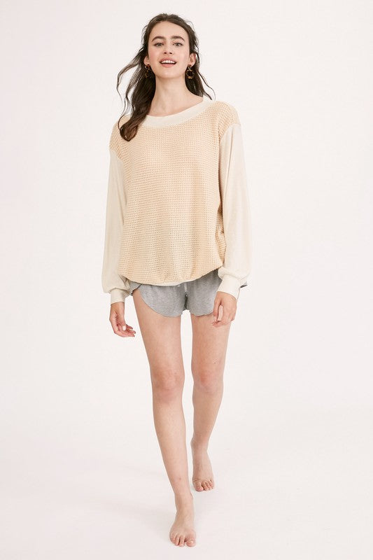 Hadley Waffle Knit- Natural