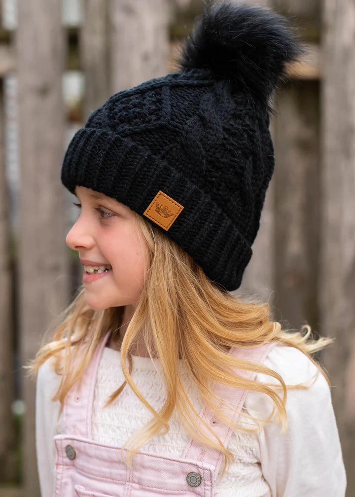 Kiddies Black Beanie