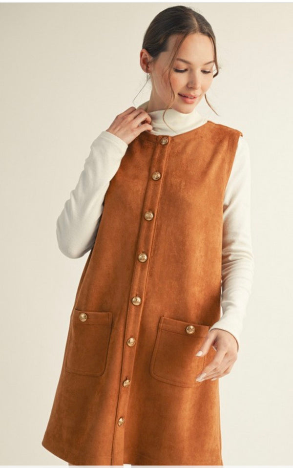 Selena Suede Shift Dress