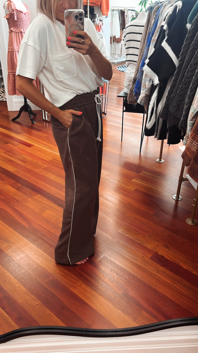Loungey Leonna Wide Leg - Brown