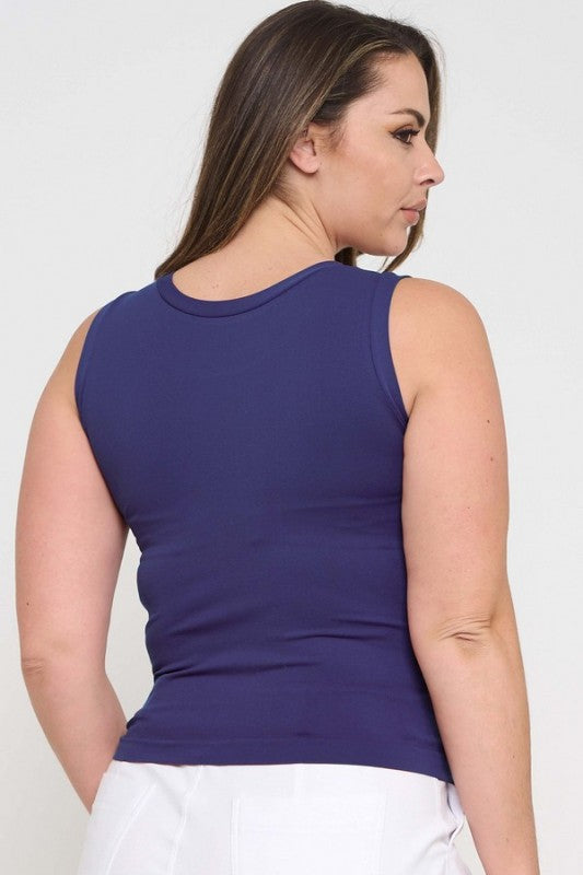 Sammy Seamless Collection: Round Neck: Midnight Blue