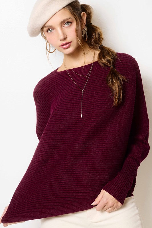 Cheers Causal Sweater- Maroon