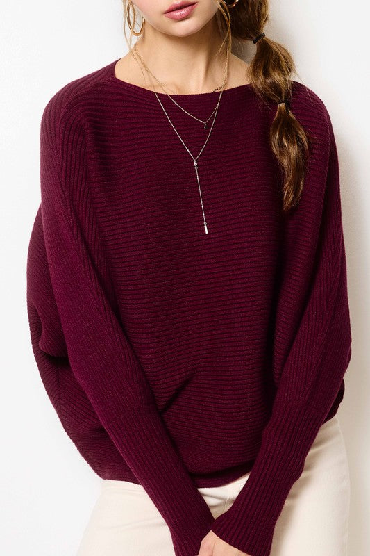 Cheers Causal Sweater- Maroon