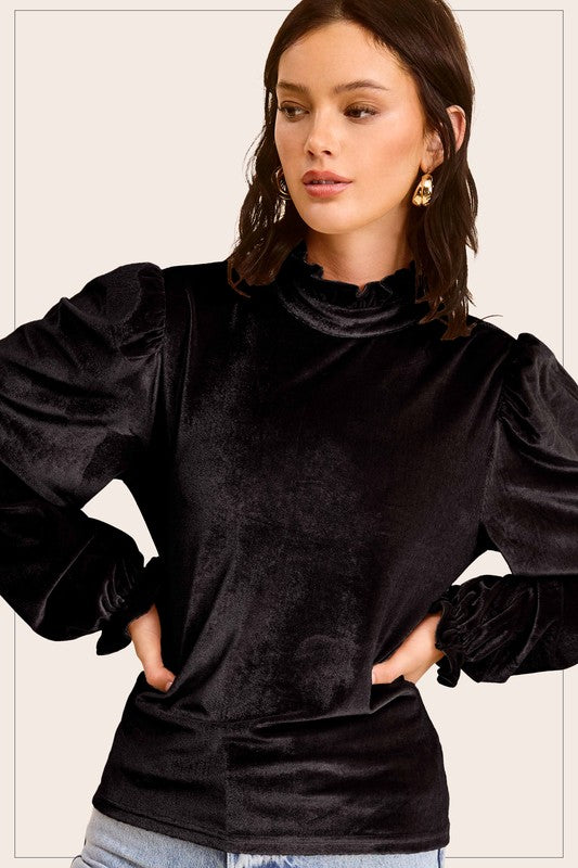 Velvet Vixen Top- Black