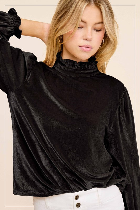 Velvet Vixen Top- Black