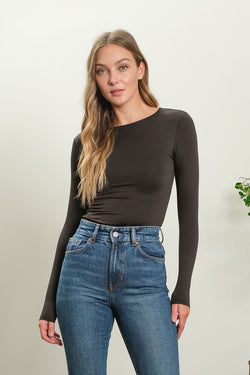 Black Skims Dupe Long Sleeved Top