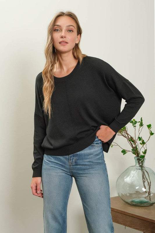 Never Basic Black Sweater