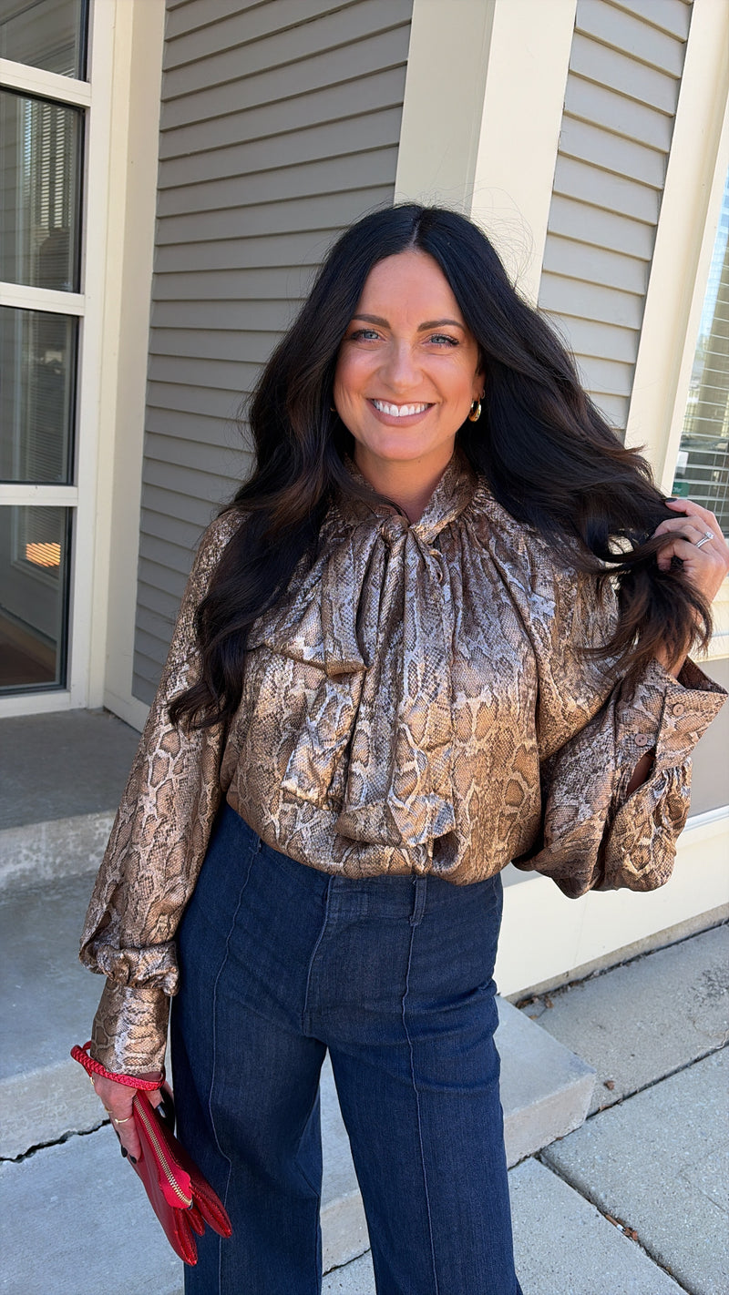 Golden Hour Snakeskin Blouse