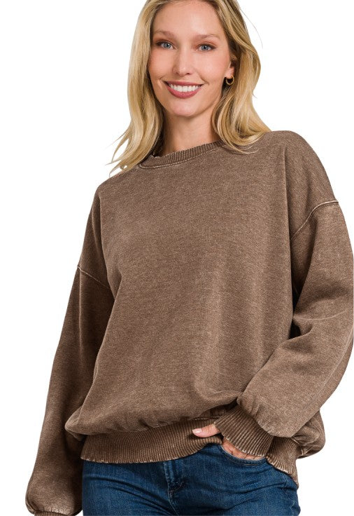Must Have Everyday Sweatshirt- Mocha