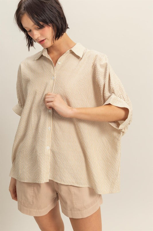 Saturday Stripes Button Up