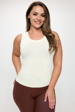 Sammy Seamless Collection: Round Neck: Ivory
