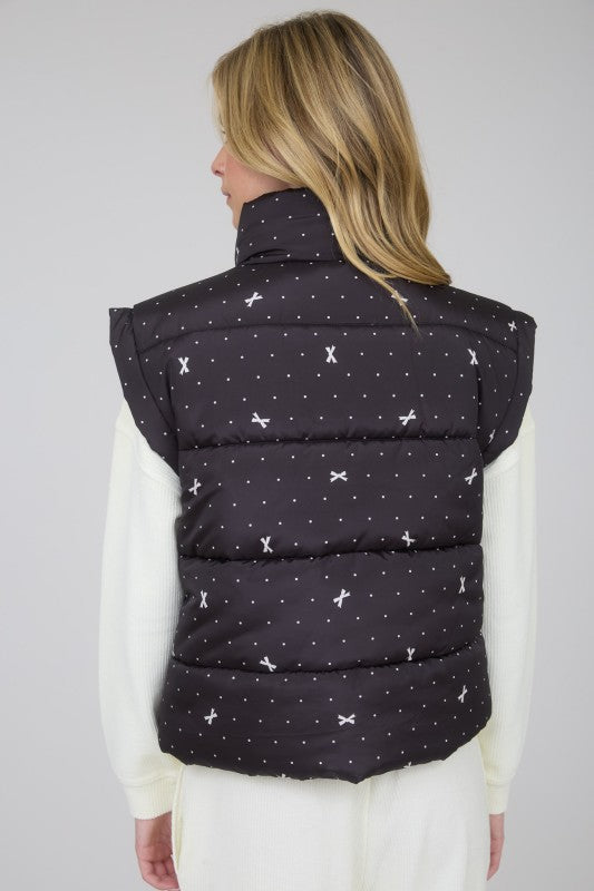 Babe In Bows Puffer Vest