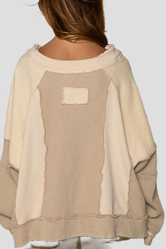 The Perfect Mixed Sweater- Beige