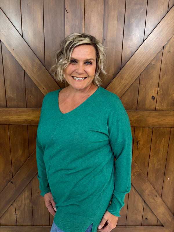 Around Town Sweater- Jade