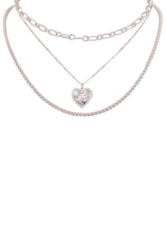 Serena Silver Heart Necklace