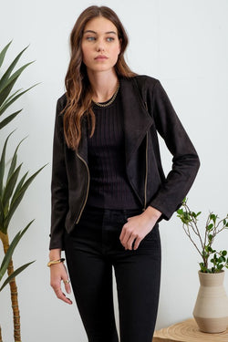 Elsie Suede Moto Jacket