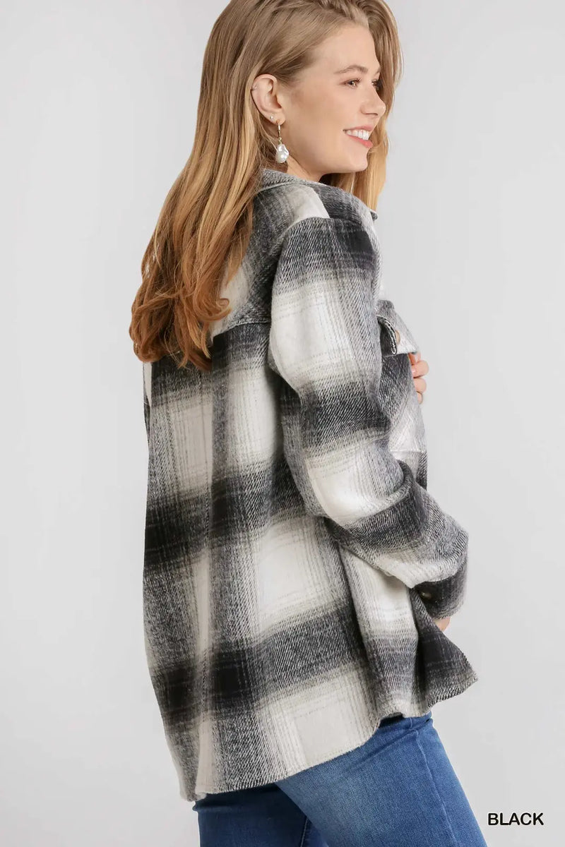 Plaid Button Down Overshirt