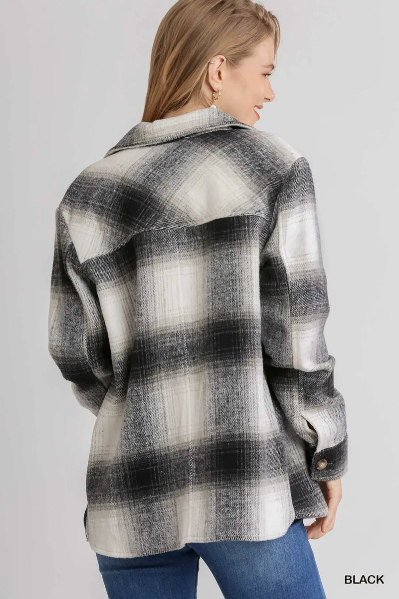 Plaid Button Down Overshirt