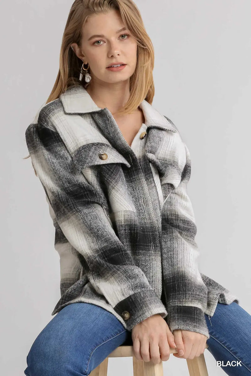 Plaid Button Down Overshirt
