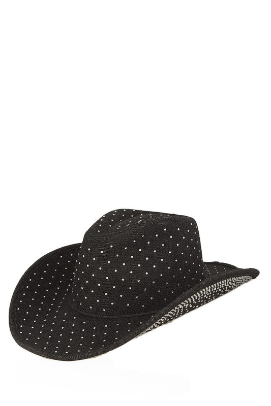 Rhinestone Cowgirl Hat - Denim
