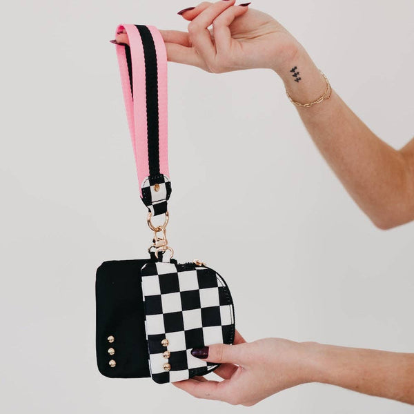 Dolly Dual Pouch- Black Checker