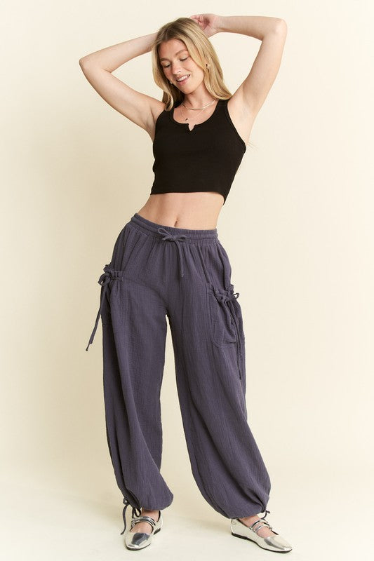 Falling In Love Casual Bottom- Blue/Gray