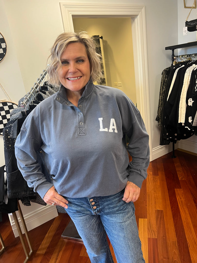 LA Button Up Sweater
