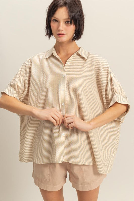Saturday Stripes Button Up