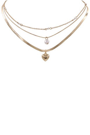 Holly Heather Heart Necklace