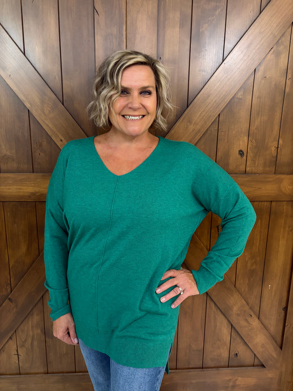 Around Town Sweater- Jade