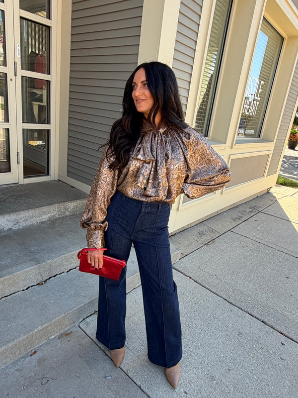 Golden Hour Snakeskin Blouse
