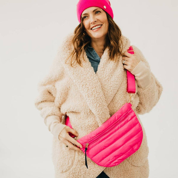 Fuchsia Puffer Bum Bag