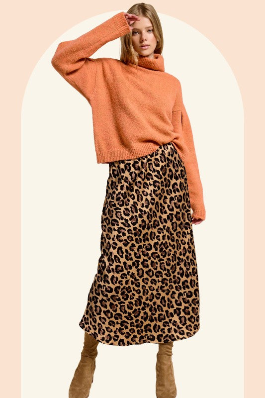 Little Leopard Midi Skirt