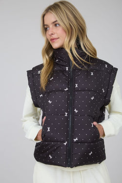 Babe In Bows Puffer Vest