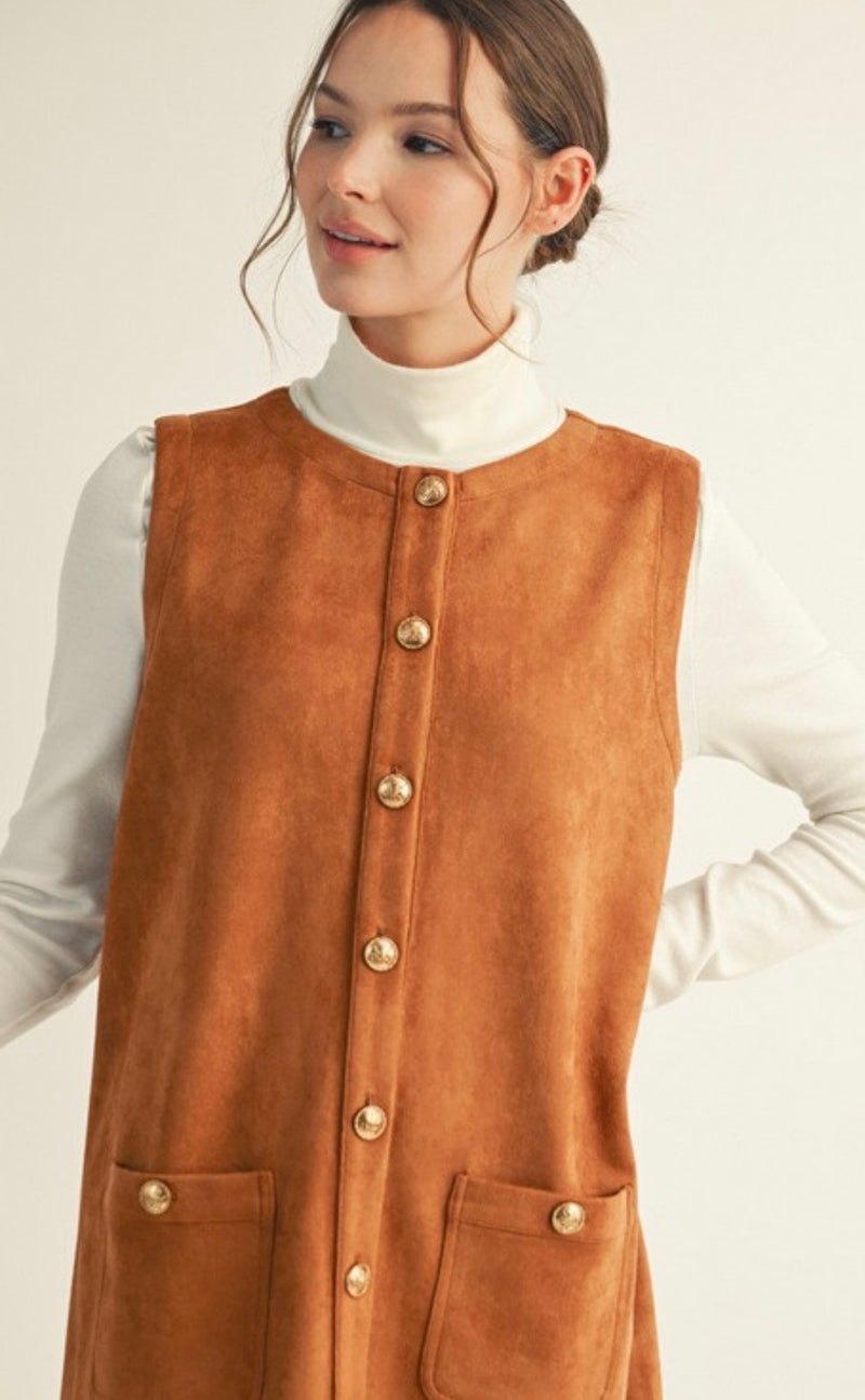 Selena Suede Shift Dress