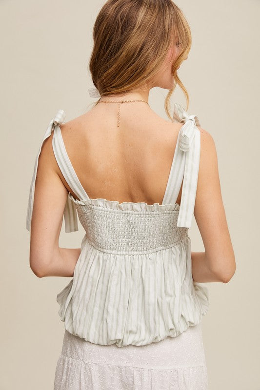 Samantha Stripes Babydoll Top
