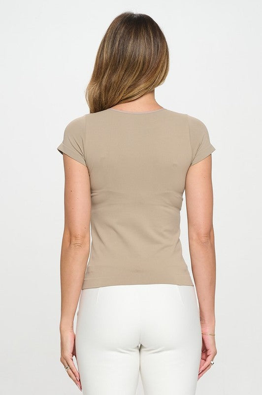 Serena Seamless Collection: T-Shirt Light Mocha
