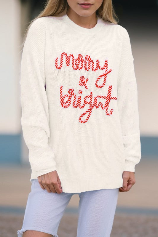 Candy-Cane Lane Merry Sweater