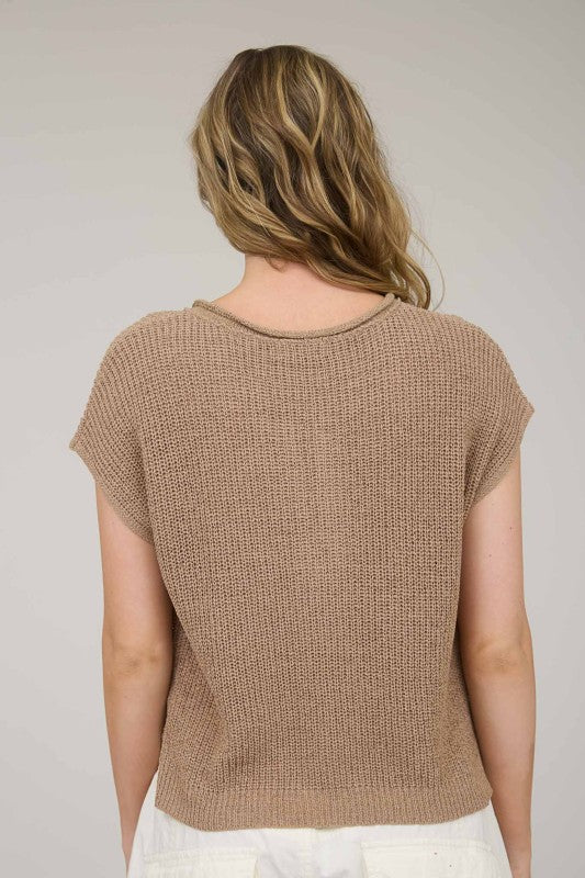 Kierra Knit Sweater-Tan