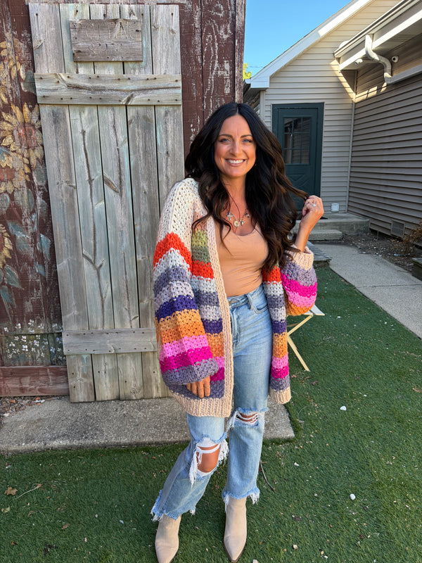Color-block Cardigan