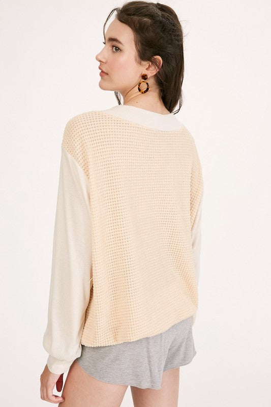 Hadley Waffle Knit- Natural
