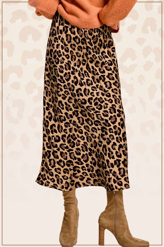 Little Leopard Midi Skirt
