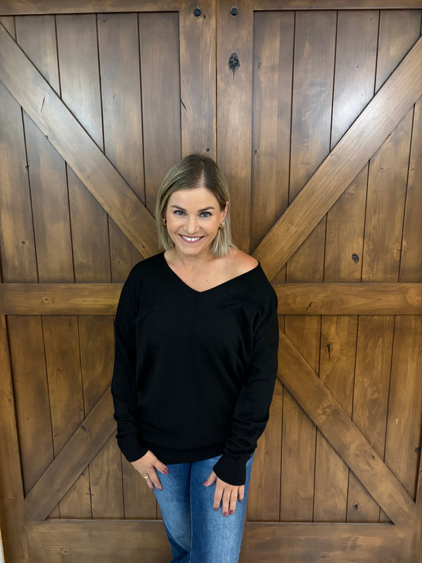 Around Town Sweater- Black