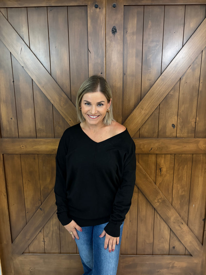 Around Town Sweater- Black
