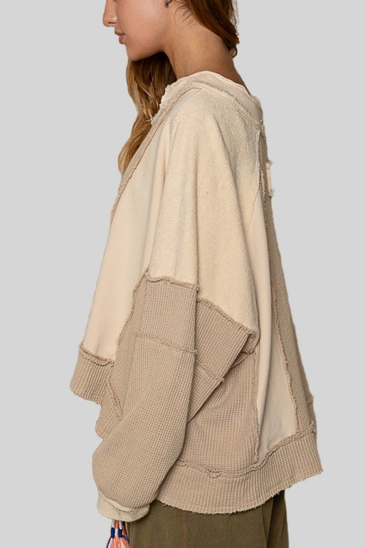 The Perfect Mixed Sweater- Beige