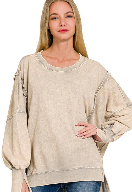 Daphne Everyday Sweatshirt- Light Wash