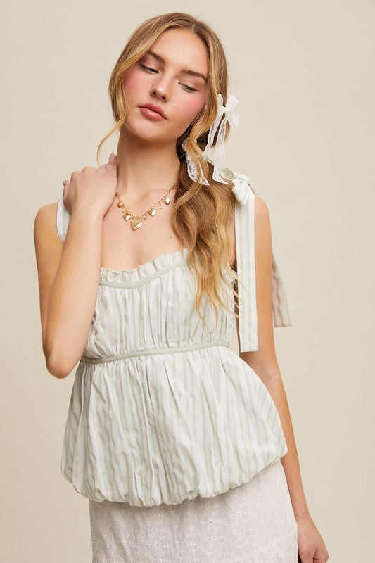 Samantha Stripes Babydoll Top