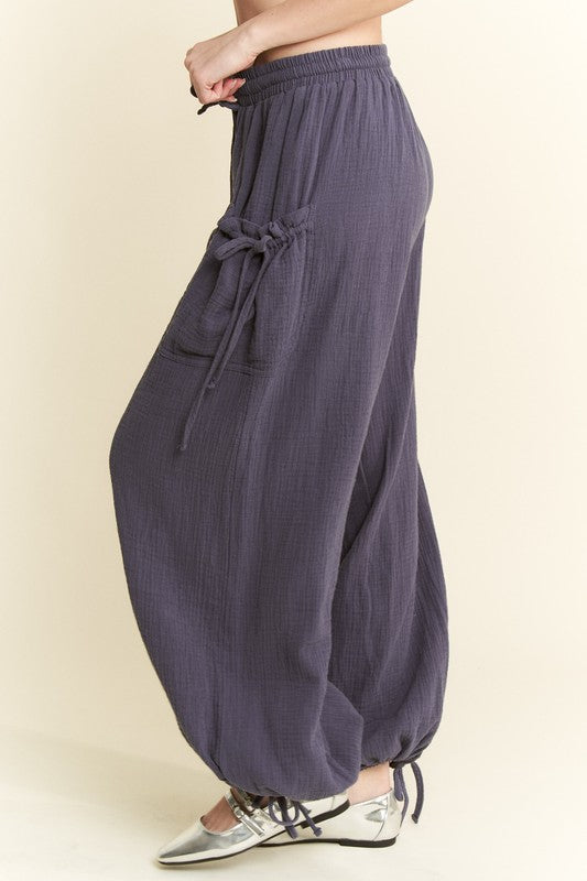 Falling In Love Casual Bottom- Blue/Gray